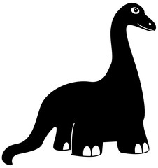 Black Apatosaurus vector image