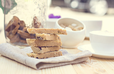 Biscotti  with dried cranberries