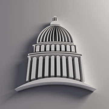 3D Capitol white logo
