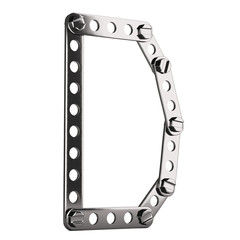 Letter D made from metall construktor. 3d