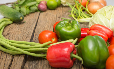 Healthy Organic Vegetables on the table