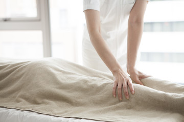 Women who have a foot massage