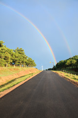 Rainbow on the road