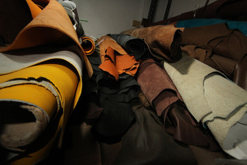 Leather selection / stock of leather