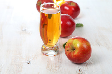 Apple juice and apples
