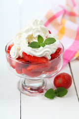 Strawberries with cream