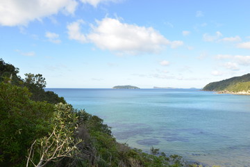 Fototapeta premium Meerblick bei Tairua, Coromandel, Nordinsel, Neuseeland