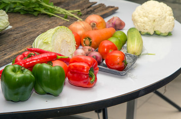 Healthy Organic Vegetables on the table