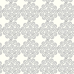 Seamless pattern lines curve vector background