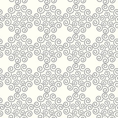 Seamless pattern lines curve vector background