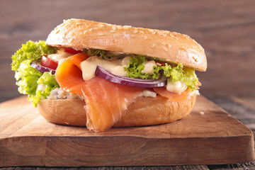 sandwich with smoked salmon