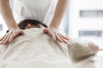 Women receiving a massage