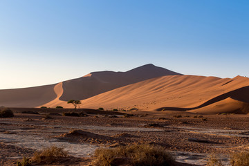 Plakat beautiful landscape of Hidden Vlei in Namib desert