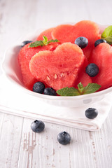 watermelon and blueberry