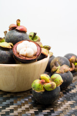 Fresh mangosteen, tropical fruit