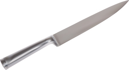 illustration with large metallic kitchen knife