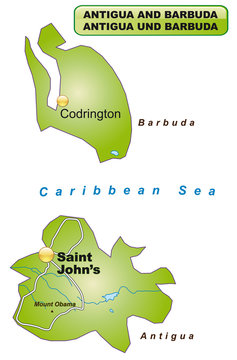 Karte von Antigua-Barbuda