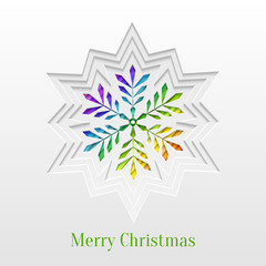 Creative Christmas Snowflake Greeting Card