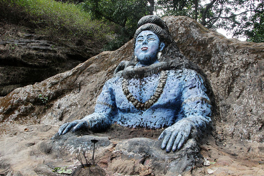 Painted Sculpture of Shiva