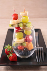 fruit dessert on stick
