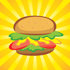 hamburger icon with burst background