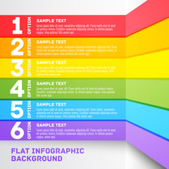 Modern colorful flat designed option template. For infographics