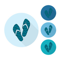 Summer and Beach Simple Flat Icons