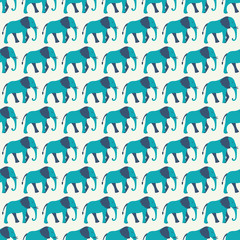 Obraz premium Animal seamless vector pattern of elephant