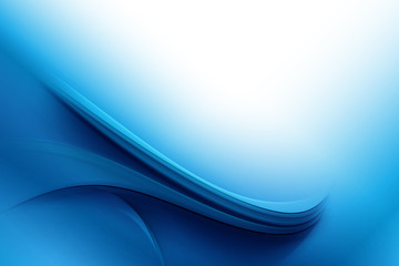 Blue Abstract Waves Background - obrazy, fototapety, plakaty