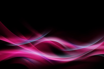 Pink Blue Light Abstract Waves Background - obrazy, fototapety, plakaty