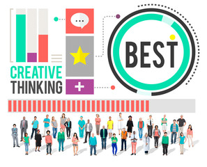 Obraz premium Best Efficiency Improve Development Growth Concept