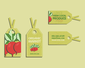 Summer Farm Fresh sticker, template or brochure design with
