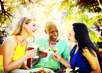 Girls Celebration Hanging Out Talking Chilling Concept