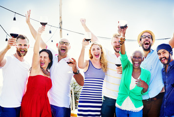Fototapeta premium Friends Friendship Celebration Outdoors Party Concept