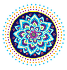 Flower pattern mandala style