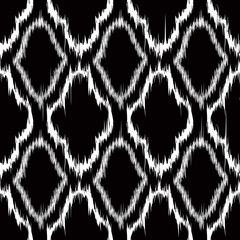 Ikat seamless pattern design