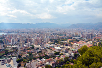 Obraz premium Panorama Palermo Monte Pellegrino Santa Rosalia