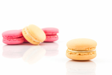 Sweet and colourful french macaroons or macaron.