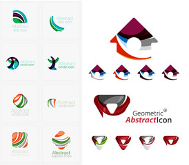Universal abstract geometric shapes - business emblems