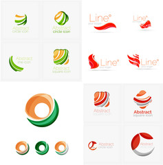 Universal abstract geometric shapes - business emblems