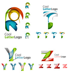 Letter business emblem collection