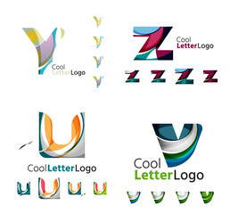 Letter business emblem collection