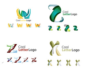 Letter business emblem collection