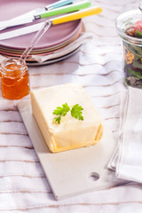 Pat of creamy farm fresh butter
