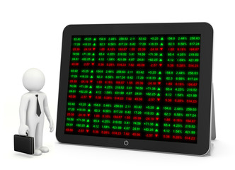 stock market ticker board