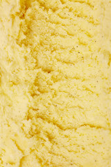 Yellow vanilla ice cream from above
