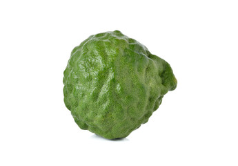 fresh bergamot or Leech Lime on white background