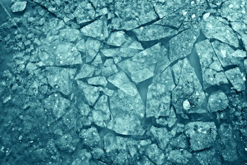 texture of crushed ice crack ice drift - obrazy, fototapety, plakaty