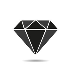 diamond  icon with shadow