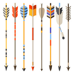 Ethnic set of indian arrows in native style